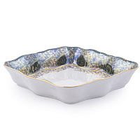 Салатник 21см квадратный Зеленый лист