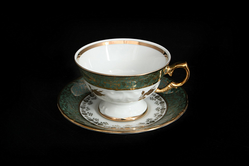 Набор чайных пар 155мл 6шт Фредерика Зеленый лист