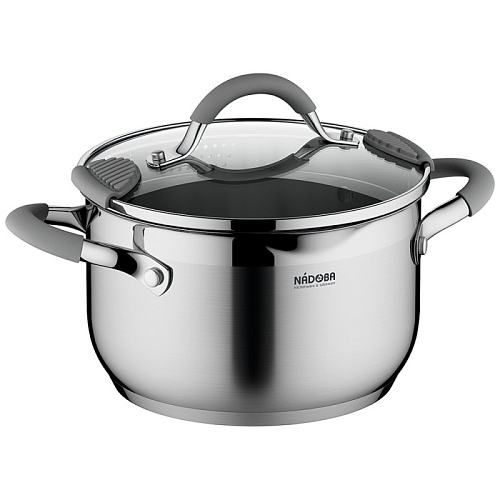 Кастрюля 20см 3,6л со стеклянной крышкой Nadoba Nita