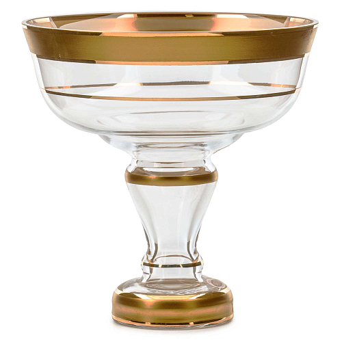 Фруктовница 26см Матовая полоса золото Star Crystal БРАК !!!!