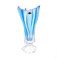 Ваза 40см на ножке Plantica Blue Aurum Crystal