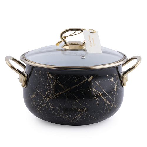 Кастрюля 3л Siyah Mermer