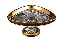 Фруктовница 31,5см н/н хрусталь с золотом Фелиция Crystal HeArt