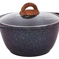 Кастрюля 3л со стекл. крышкой Granit ultra Blue Kukmara