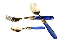Набор столовых приборов 36пр Ischia Antique Gold Blue Gold Domus Design