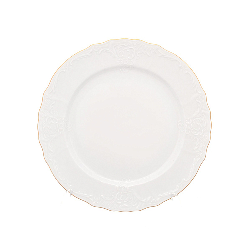 Набор тарелок 21см глубоких 6шт Белый узор