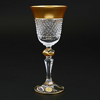 Набор фужеров 60мл 6шт хрусталь с золотом Max Crystal