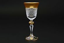 Набор фужеров 60мл 6шт хрусталь с золотом Max Crystal