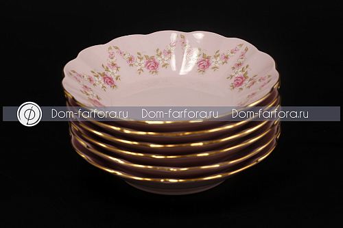 Набор розеток 11см 6шт Соната розовая