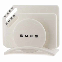 Smeg набор досок 3ки мрамор белый круг Smeg