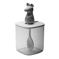 Банка для сыпучих прод 250мл с ложкой Qualy Lucky Mouse Seasoning