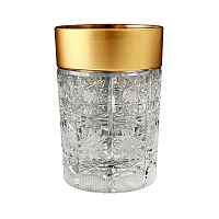 Набор стаканов 180мл 6шт хрусталь с золотом Фелиция Crystal HeArt