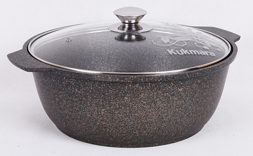 Кастрюля-жаровня 3л со стекл. крышкой Granit ultra Original