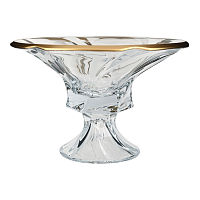 Фруктовница 30см на ножке Mozart Матовое золото As Crystal