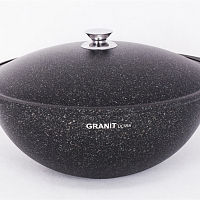 Казан для плова 9л со стекл. крышкой Granit ultra Original