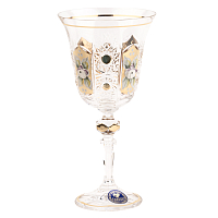 Набор фужеров 200мл 6шт хрусталь с золотом Снежинка