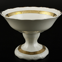 Фруктовница 25см н/н Золотая лента слоновая кость Мария Луиза Thun