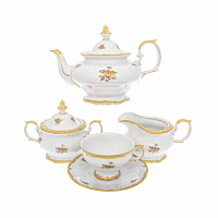 Сервиз чайный 6пер 15пр Золотая Роза Queen's Crown