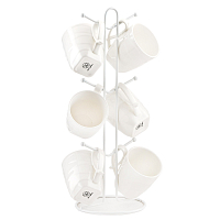 Набор кружек 300мл 6шт на подст Айсберг волны Elan Gallery