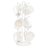 Набор кружек 300мл 6шт на подст Айсберг волны Elan Gallery