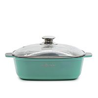 Кастрюля-жаровня 4л 26см квадрат со стекл. кр Titanium pro induction Kukmara