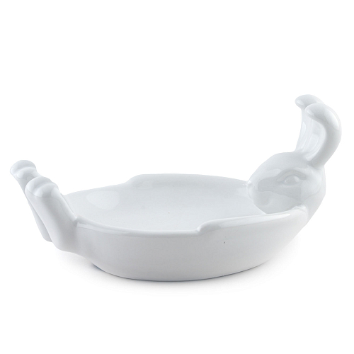 Блюдо 21см Зайка белый Доляна 