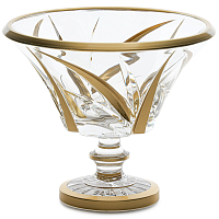Конфетница 23см хрусталь с золотом Max Crystal