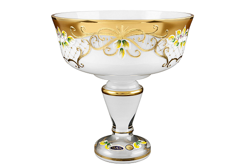 Фруктовница 26см золото белый фон Фруктовница 26см золото белый фон