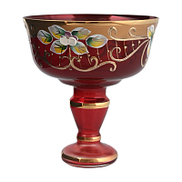 Конфетница 13см золото гранат(кор=36шт) Star Crystal