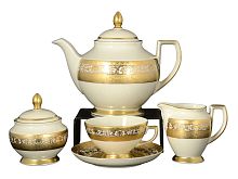 Сервиз чайный 6пер 15пр Constanza Cream Royal Gold Falkenporzellan