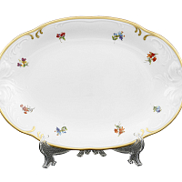 Блюдо овальное 32см Цветок Слоновая кость Roman Gebis