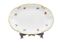 Блюдо овальное 32см Цветок Слоновая кость Roman Gebis