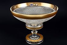 Фруктовница 305мл хрусталь с золотом Max Crystal