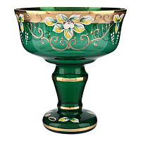 Конфетница 20см золото зеленый фон Star Crystal