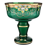 Конфетница 20см золото зеленый фон Star Crystal