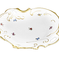 Салатник ракушка Мейсенский цветок Queen's Crown