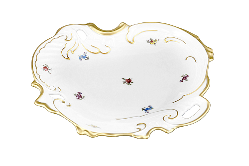 Салатник ракушка Мейсенский цветок Queen's Crown