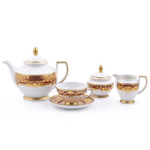 Сервиз чайный 6пер 15пр Natalia Bordeaux Gold Сервиз чайный 6пер 15пр Natalia Bordeaux Gold