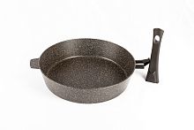 Сковорода 28см со съем ручк Хозяюшка природный камень Алита