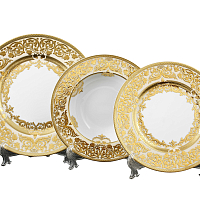 Набор тарелок 18пр Natalia Creme Gold Falkenporzellan 