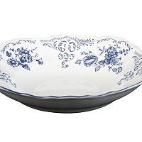 Салатник 25см Синие розы (3шт кор) Bernadotte