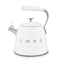 Чайник со свистком 2,3л Smeg белый Стиль 50-х гг
