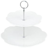 Блюдо 2-х ярусное 26,5/20см h=23 см Маршмеллоу Nouvelle Home