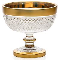 Конфетница 15см н/н хрусталь с золотом Фелиция Crystal HeArt