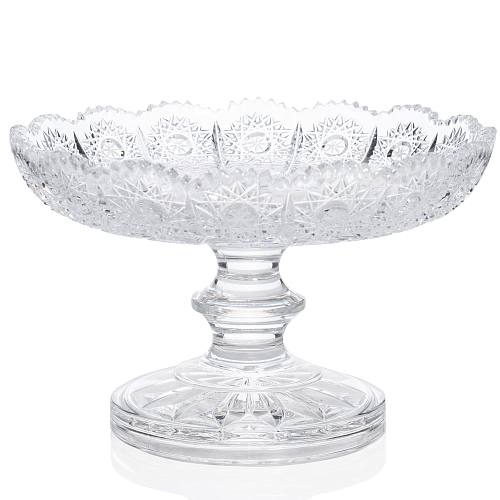 Конфетница 15,5см на ножке хрусталь Crystal HeArt 