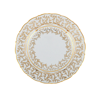 Набор тарелок 19см 6шт Белый лист Queen's Crown
