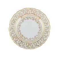 Набор тарелок 19см 6шт Белый лист Queen's Crown