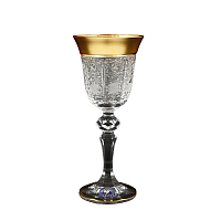 Набор фужеров 60мл 6шт хрусталь с золотом Снежинка Crystal HeArt