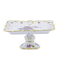 Поднос 32см квадратный н/н Мейсенский букет Queen's Crown