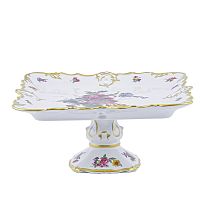 Поднос 32см квадратный н/н Мейсенский букет Queen's Crown